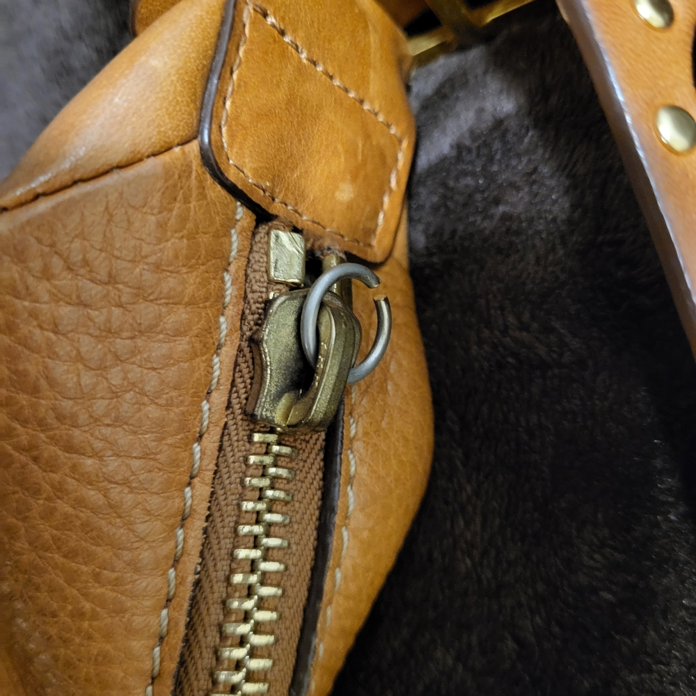 Y2K Michael Kors Leather Bag with Gold Accents - Picture 4 of 13